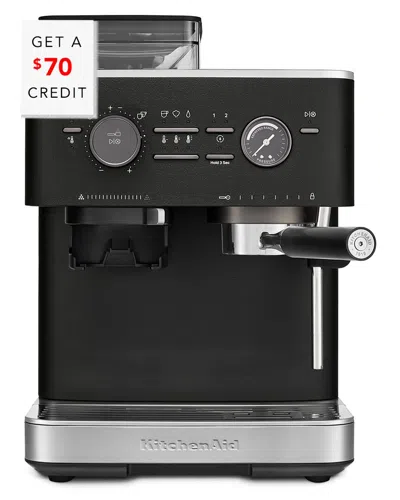 Kitchenaid Semi Automatic Espresso Machine With Burr Grinder With $70 Credit In Black