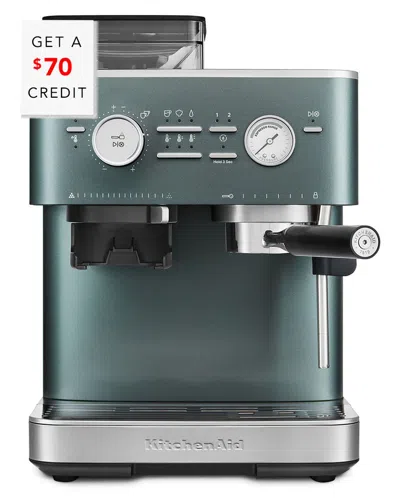 Kitchenaid Semi Automatic Espresso Machine With Burr Grinder With $70 Credit In Green