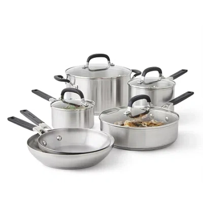 Kitchenaid Stainless Steel 10-pc. Cookware Set In Silver