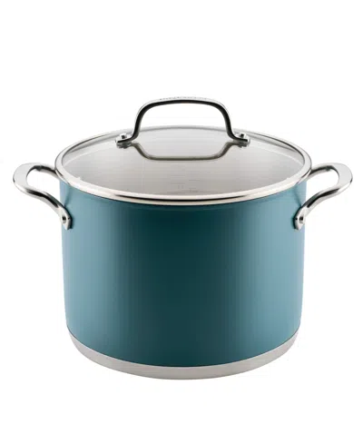 Kitchenaid Stainless Steel 8-quart Stockpot With Lid In Green