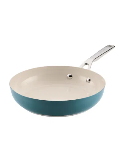 Kitchenaid Stainless Steel 9.5" Ceramic Nonstick Frying Pan In Green