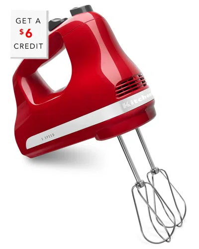 Kitchenaid Ultra Power 5-speed Red Hand Mixer With $6 Credit