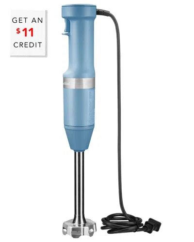 Kitchenaid Variable Speed Blue Velvet Hand Immersion Blender With $11 Credit