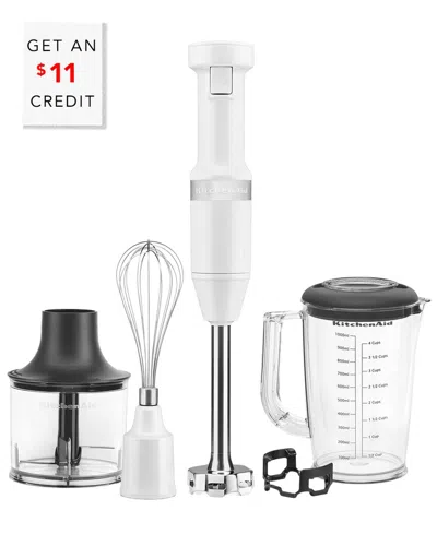 Kitchenaid Variable Speed White Hand Immersion Blender With $11 Credit