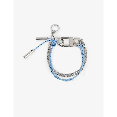 Kitesy Martin Studio Womens  Le Juillet Silver-plated Brass And Rope Bracelet In Silver/blue