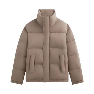 Pre-owned Kith 101 For Auralee Finx Polyester Chambray Down Coat 'moon Rock' In Brown