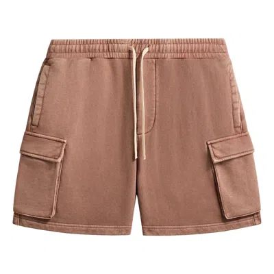 Kith 101 Sueded Fleece Fairfax Cargo Short 'dusty Mauve' In Pink