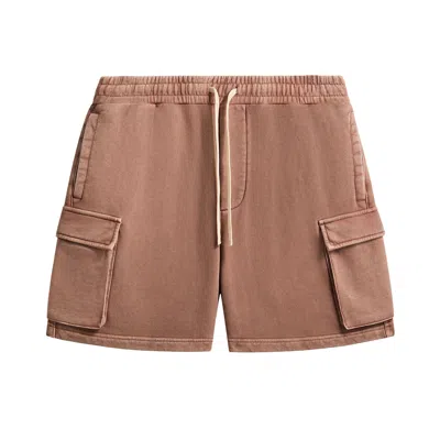 Pre-owned Kith 101 Sueded Fleece Fairfax Cargo Short 'dusty Mauve' | Red | Men's Size L
