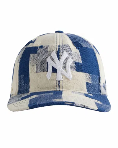 Pre-owned Kith 47 New York Yankees Jumbo Houndstooth Cap In Cyanotype