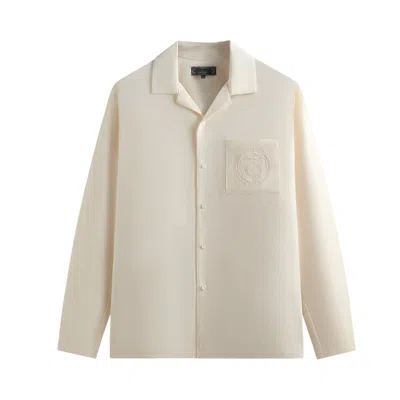 Pre-owned Kith Adonis Camp Collar Shirt 'sandrift' | White | Men's Size Xxl