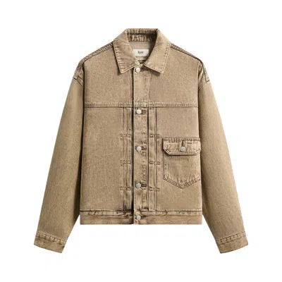 Pre-owned Kith Alonzo Denim Jacket 'carter Wash' | Tan | Men's Size Xxl In Brown