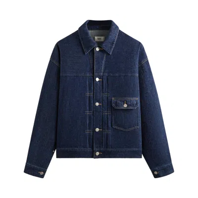 Pre-owned Kith Alonzo Twill Denim Jacket 'savin Wash' | Blue | Men's Size L