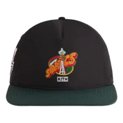 Kith & '47 For Nba All-star Seattle Supersonics Sl Hitch Snapback 'black'