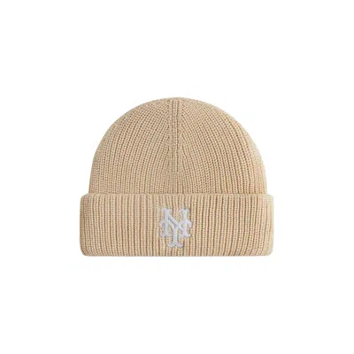 Pre-owned Kith & '47 For The New York Mets Mia Beanie 'sandrift' | Cream | Men's Size Onesize In White