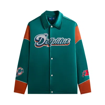 Pre-owned Kith & '47 For The Nfl: Dolphins Kieran Coaches Jacket 'center' In Green