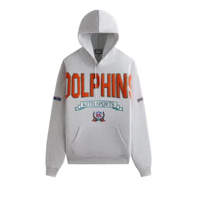 Pre-owned Kith & '47 For The Nfl: Dolphins Nelson Hoodie 'light Heather Grey' | Men's Size Xxl