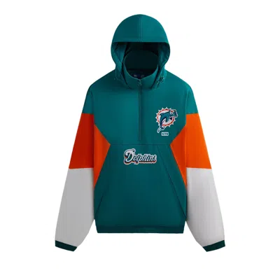Pre-owned Kith & '47 For The Nfl: Dolphins Quarter Zip Anorak With Hood 'center' In Green