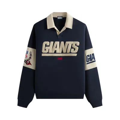 Pre-owned Kith & '47 For The Nfl: Giants Nelson Collared Pullover 'nocturnal' In Blue