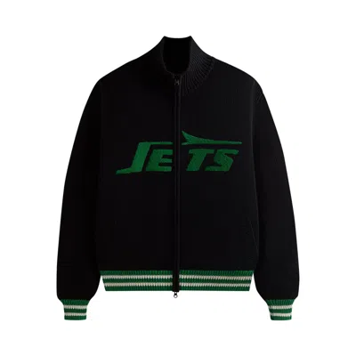Pre-owned Kith & '47 For The Nfl: Jets Wyona Full Zip Sweater 'black'