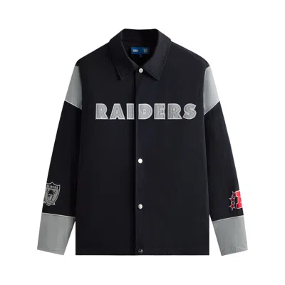 Pre-owned Kith & '47 For The Nfl: Raiders Kieran Coaches Jacket 'black'