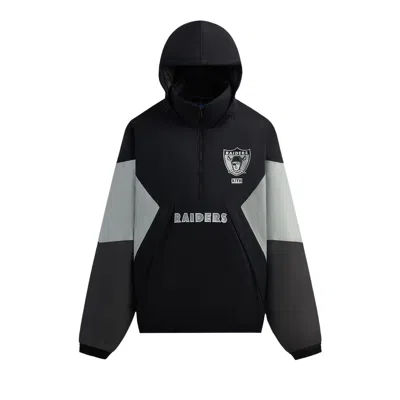 Pre-owned Kith & '47 For The Nfl: Raiders Quarter Zip Anorak With Hood 'black'
