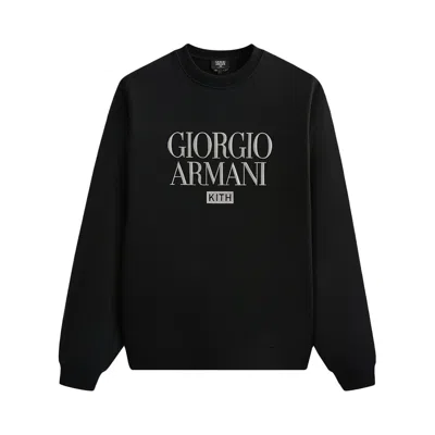 Pre-owned Kith & Giorgio Armani Nelson Crewneck 'black' | Men's Size M