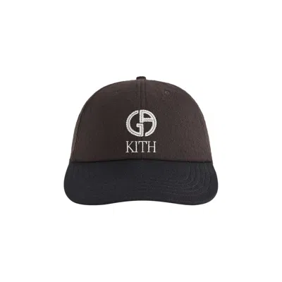 Pre-owned Kith & Giorgio Armani Two Tone Baseball Cap 'hickory' | Brown | Men's Size Onesize