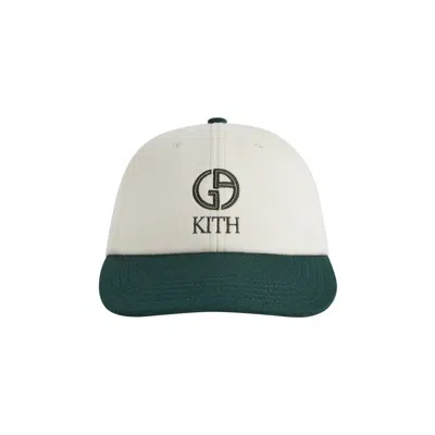Pre-owned Kith & Giorgio Armani Two Tone Baseball Cap 'sandrift' | Cream | Men's Size Onesize