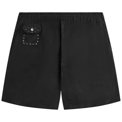 Pre-owned Kith & Kin Cupro Linen Kellen Short 'black' | Men's Size S