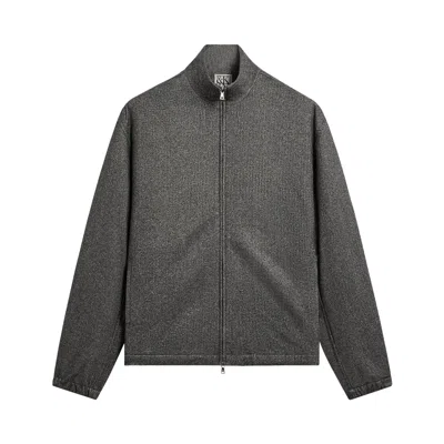 Pre-owned Kith &kin Flannel Jersey Stephen Track Jacket 'charcoal Heather' | Grey | Men's Size Xxl