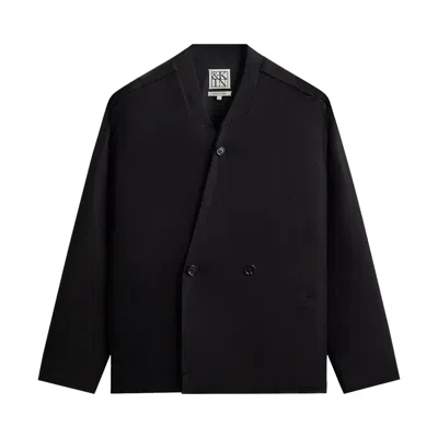 Pre-owned Kith &kin Long Sleeve Linen Viscose Twill Mathis Shirt 'black' | Men's Size M