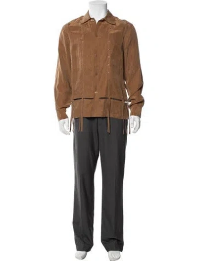 Pre-owned Kith &kin Long Sleeve Shirt W/ Tags In Brown