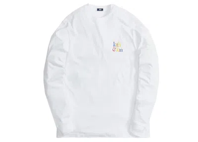 Pre-owned Kith & Kin Menorah Long Sleeve Tee Shirt In White