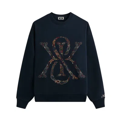 Pre-owned Kith & Kin Paisley Crest Nelson Crewneck 'nocturnal' | Black | Men's Size Xxl