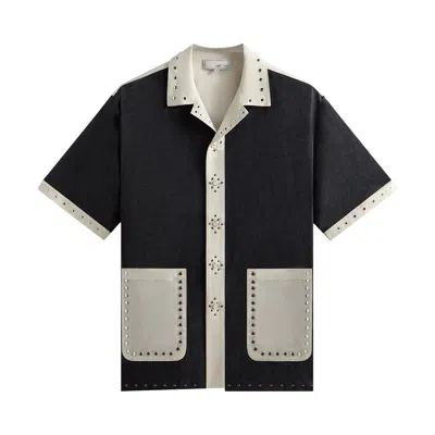 Pre-owned Kith & Kin Sawyer Short-sleeve Camp Collar Shirt 'black' | Men's Size L