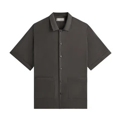 Pre-owned Kith & Kin Silk Habotai Short-sleeve Reade Shirt 'somber' | Black | Men's Size Xs