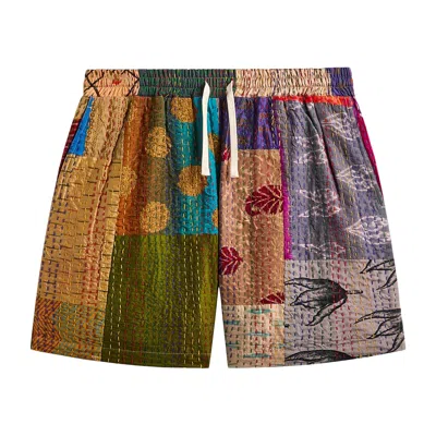Pre-owned Kith &kin Tal Patchwork Short 'gold/multicolor' | Yellow | Men's Size Xl