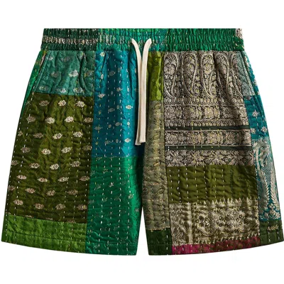 Pre-owned Kith &kin Tal Patchwork Short 'green/multicolor' | Men's Size Xl
