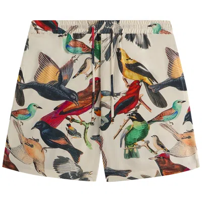 Pre-owned Kith & Kin Tropical Bird Active Short 'sandrift' | White | Men's Size M