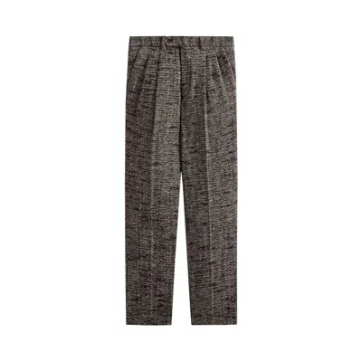Pre-owned Kith & Kin Tweed Kylan Pleated Trouser 'theory' | Brown | Men's Size 46