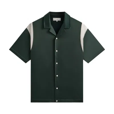 Pre-owned Kith & Kin Washed Satin Landon Souvenir Shirt 'stadium' | Green | Men's Size M