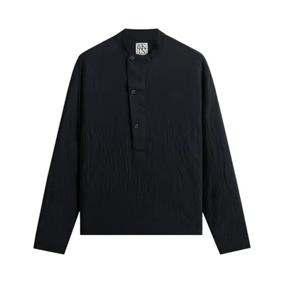 Pre-owned Kith &kin Wrinkle Cupro Leven Shirt 'black' | Men's Size L