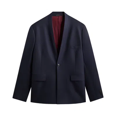 Pre-owned Kith &kin X Giorgio Armani Cropped Collarless Jacket 'blue/navy' | Black | Men's Size Xl