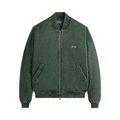 Pre-owned Kith Antique Wash Avery Bomber Jacket 'stadium' | Green | Men's Size Xxl