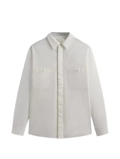 Kith Apollo Lattice Floral Long-sleeve Shirt In White