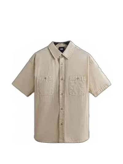 Kith Apollo Short-sleeve Cotton Shirt In Gray
