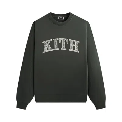 Pre-owned Kith Arched Lace Nelson Crewneck 'machine' | Green | Men's Size Xxl