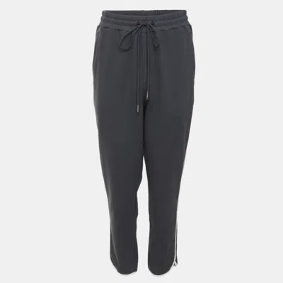 Pre-owned Kith Ash Blue/white Jersey Drawstring Track Pants Xl