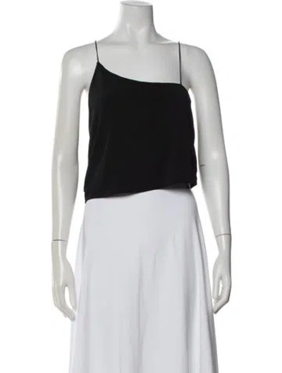 Pre-owned Kith Asymmetrical Sleeveless Crop Top In Black