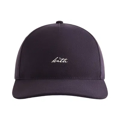 Pre-owned Kith Autograph Brushed Twill Bay Low Pinch Crown Cap 'nocturnal' | Blue | Men's Size Onesize